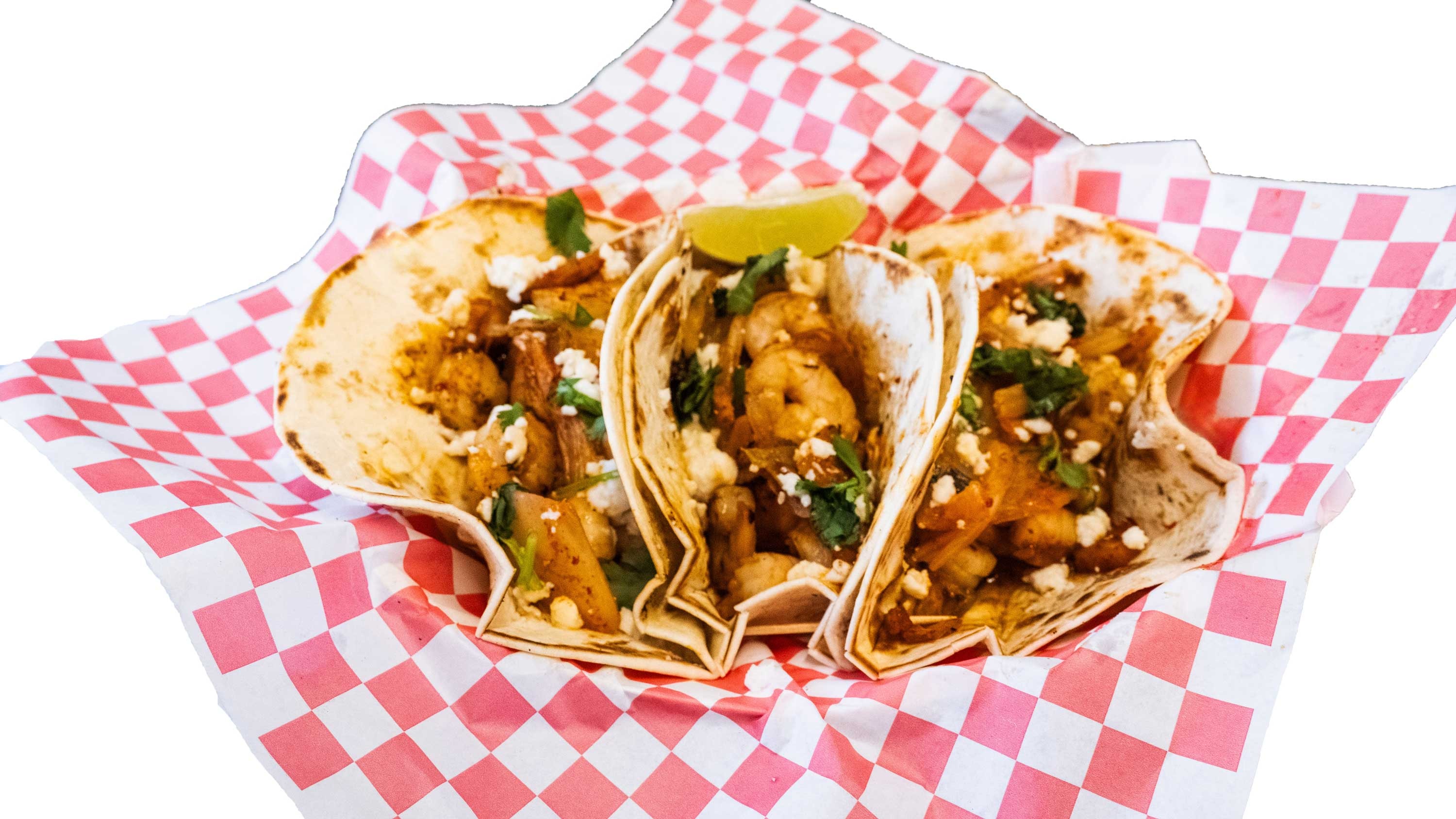 SHRIMP KIMCHI TACOs